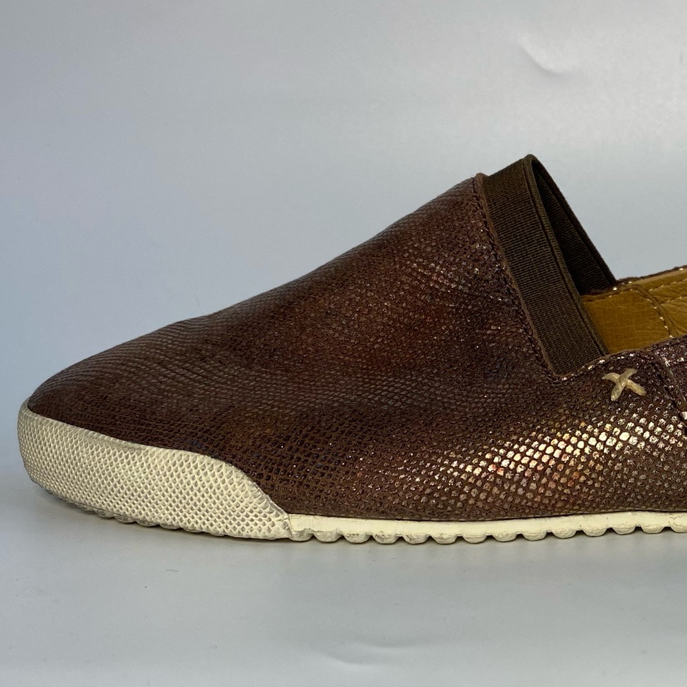 Frye Melanie Multi-Metallic Lizard Foil-Embossed Leather Slip-On Sneaker - Picture 13 of 13